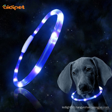 Glow In Dark Led Tube Safety Dog Collar